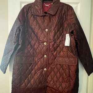 Chico's Quilted Burgundy Jacket